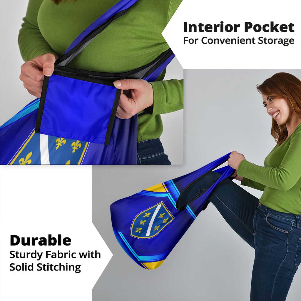 Bosnia and Herzegovina Coat of Arms Grocery Bag Blend of National Colors & Symbols