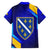 Bosnia and Herzegovina Coat of Arms Hawaiian Shirt Blend of National Colors & Symbols
