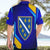 Bosnia and Herzegovina Coat of Arms Hawaiian Shirt Blend of National Colors & Symbols