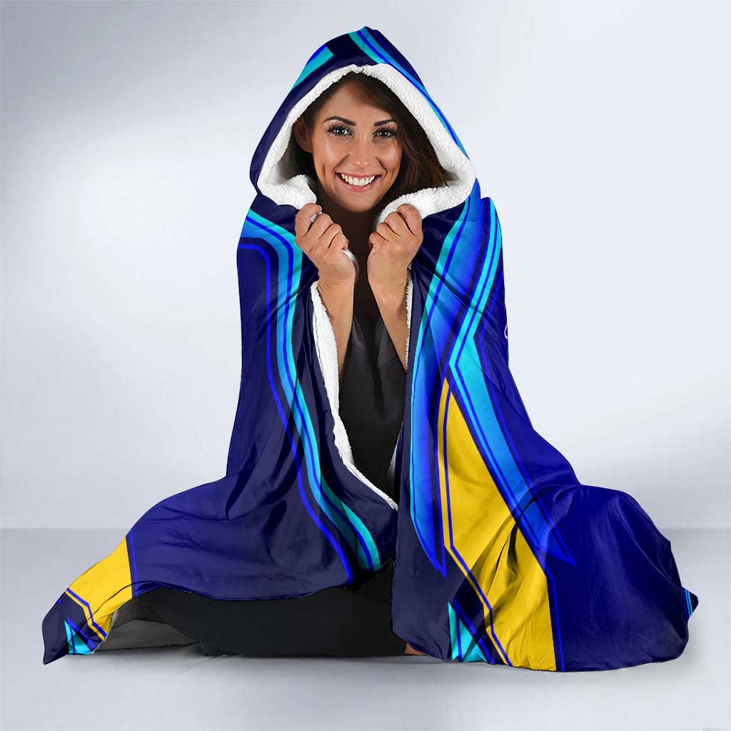 Bosnia and Herzegovina Coat of Arms Hooded Blanket Blend of National Colors & Symbols