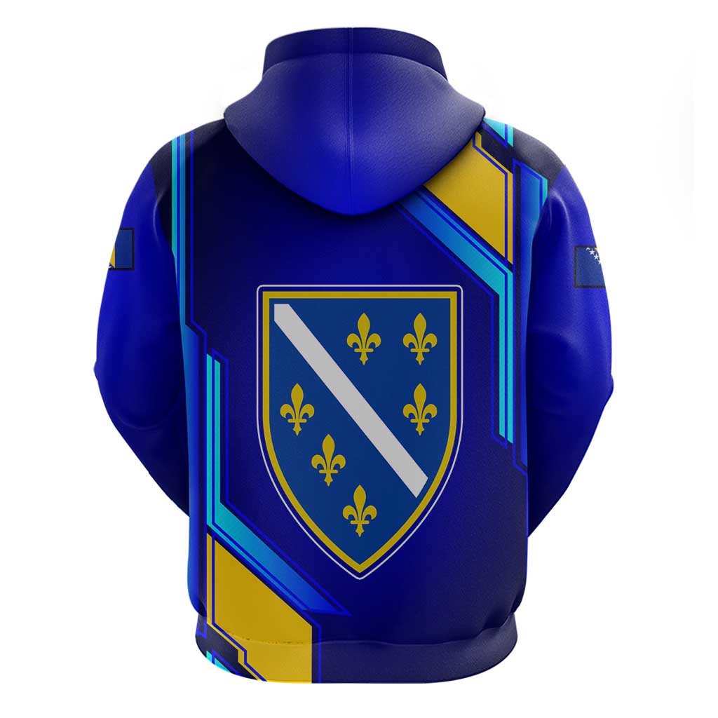 Bosnia and Herzegovina Coat of Arms Hoodie Blend of National Colors & Symbols