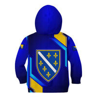 Bosnia and Herzegovina Coat of Arms Kid Hoodie Blend of National Colors & Symbols