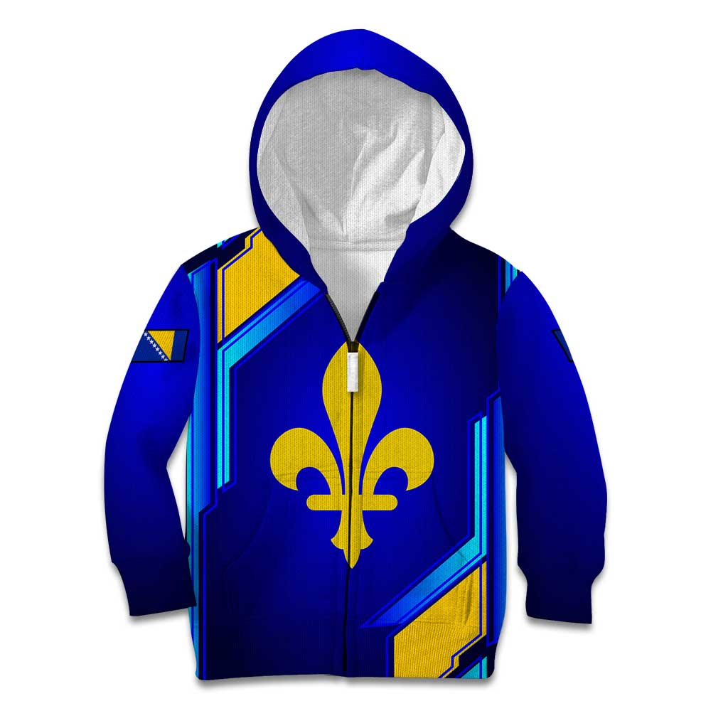 Bosnia and Herzegovina Coat of Arms Kid Hoodie Blend of National Colors & Symbols
