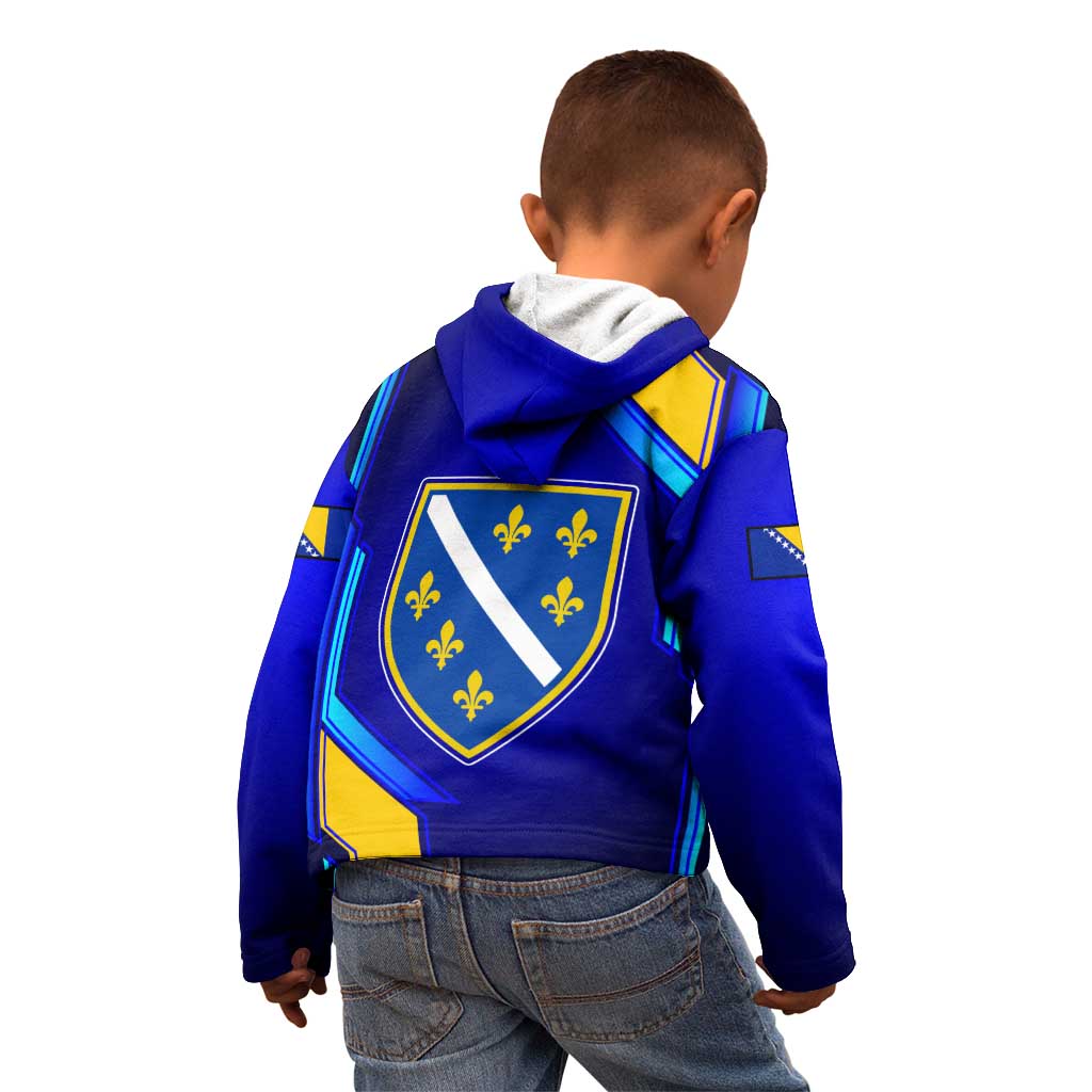 Bosnia and Herzegovina Coat of Arms Kid Hoodie Blend of National Colors & Symbols