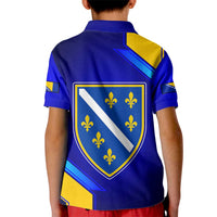 Bosnia and Herzegovina Coat of Arms Kid Polo Shirt Blend of National Colors & Symbols