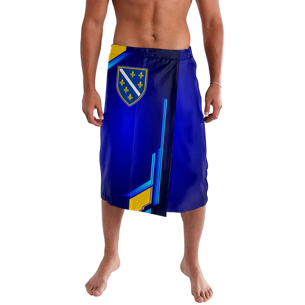 Bosnia and Herzegovina Coat of Arms Lavalava Blend of National Colors & Symbols