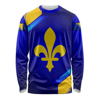Bosnia and Herzegovina Coat of Arms Long Sleeve Shirt Blend of National Colors & Symbols