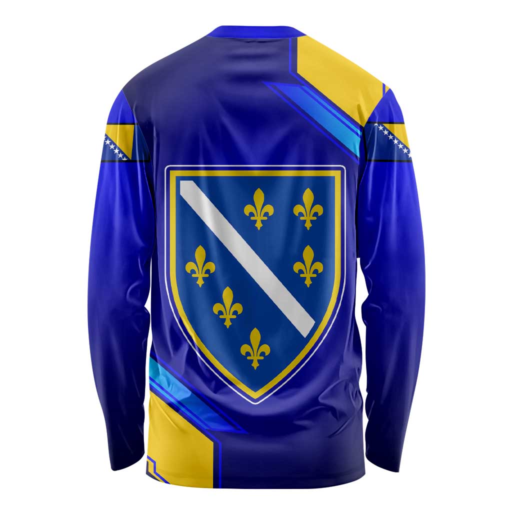 Bosnia and Herzegovina Coat of Arms Long Sleeve Shirt Blend of National Colors & Symbols