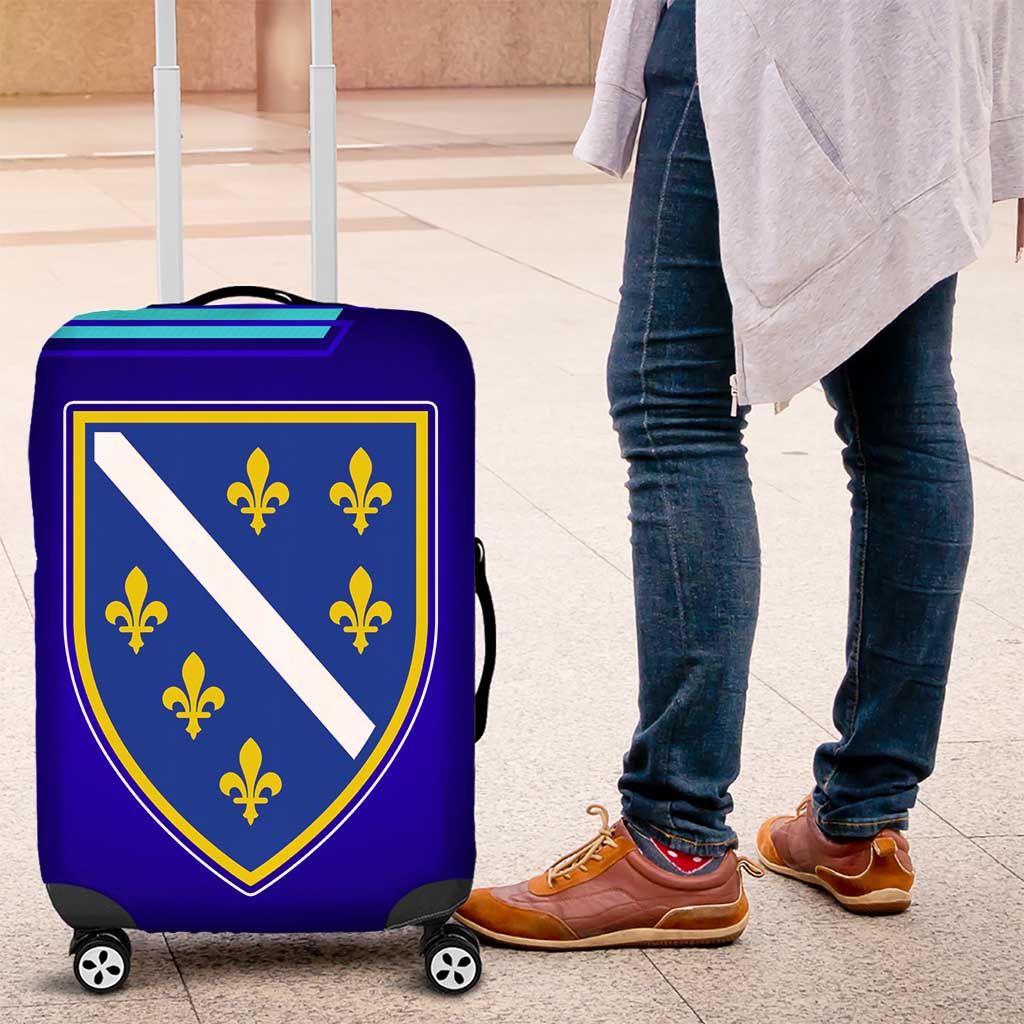 Bosnia and Herzegovina Coat of Arms Luggage Cover Blend of National Colors & Symbols