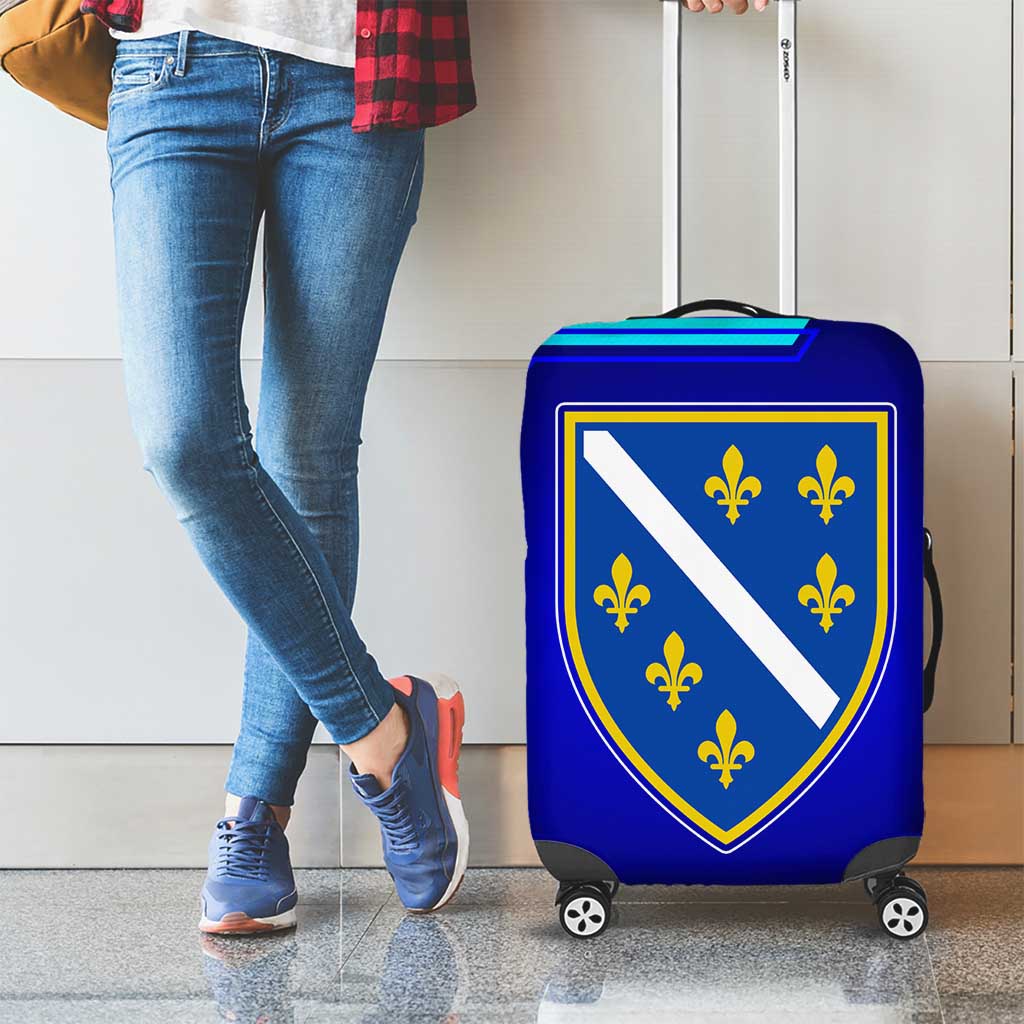 Bosnia and Herzegovina Coat of Arms Luggage Cover Blend of National Colors & Symbols