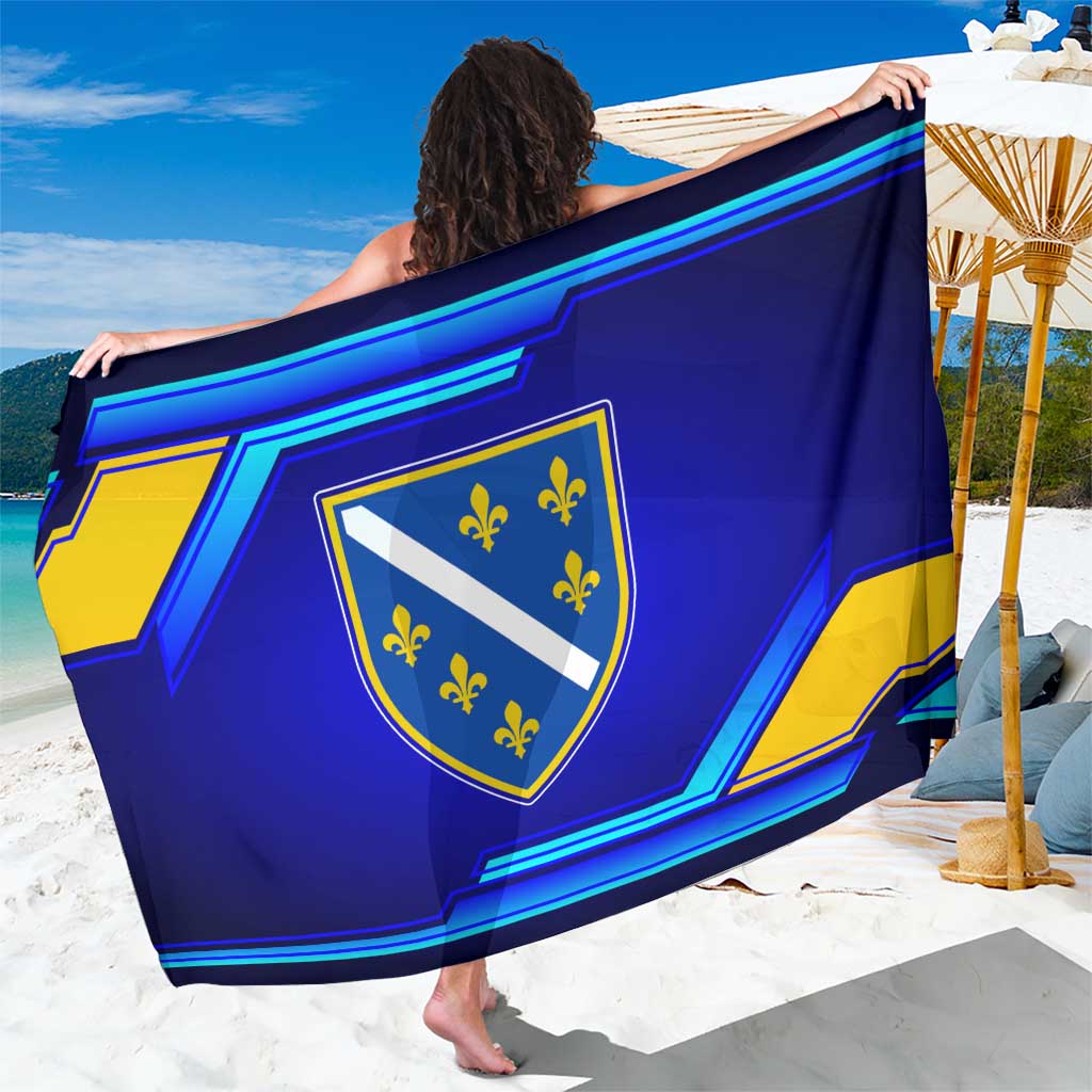 Bosnia and Herzegovina Coat of Arms Sarong Blend of National Colors & Symbols