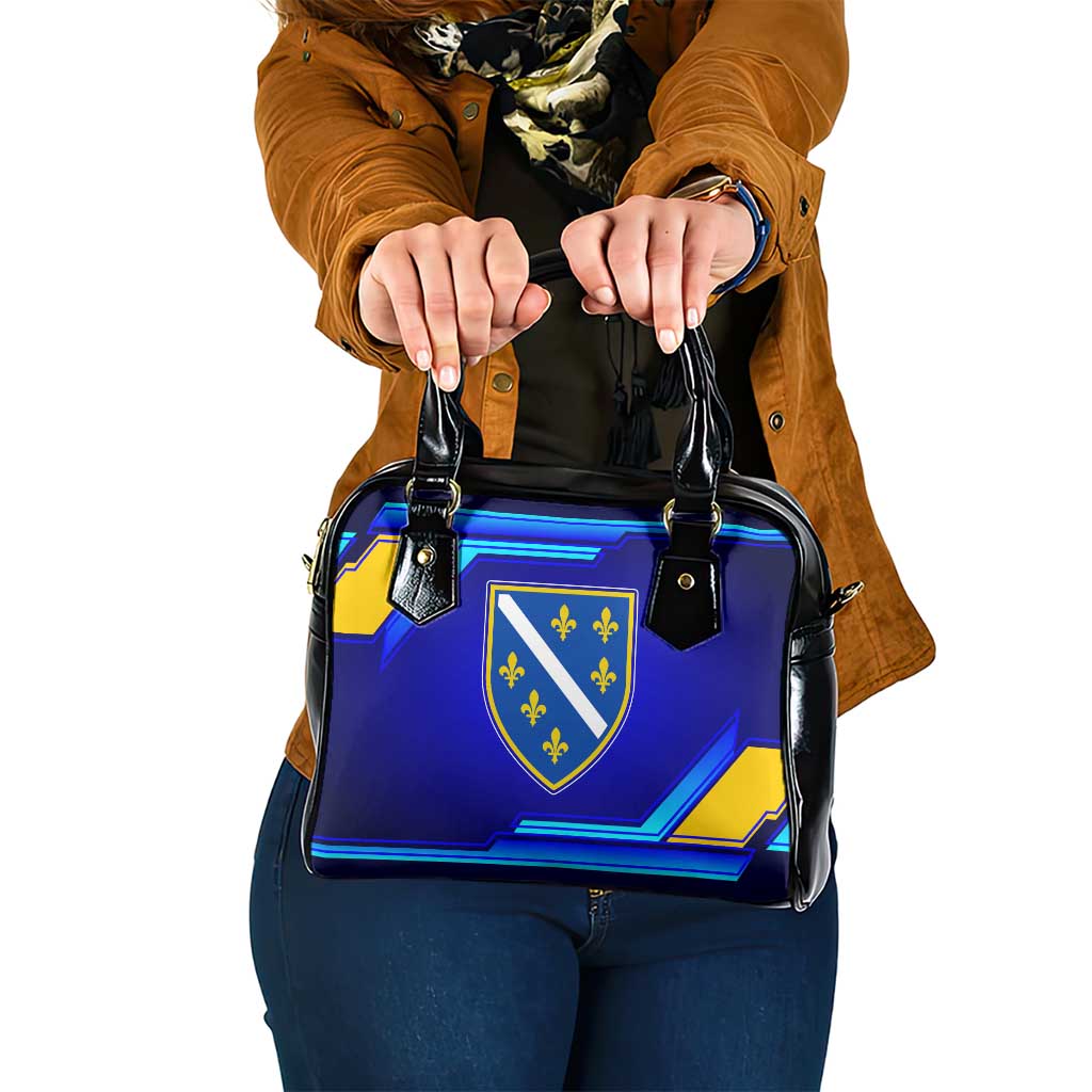 Bosnia and Herzegovina Coat of Arms Shoulder Handbag Blend of National Colors & Symbols