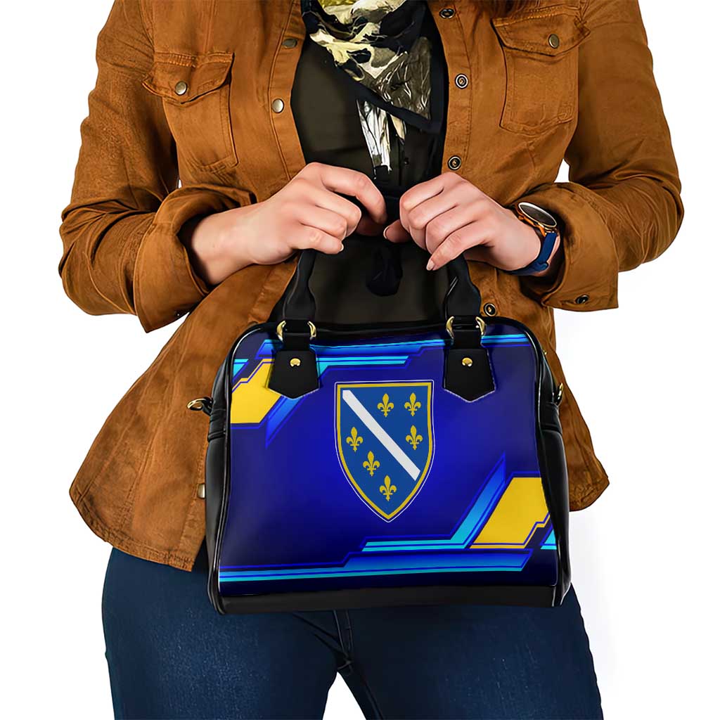 Bosnia and Herzegovina Coat of Arms Shoulder Handbag Blend of National Colors & Symbols