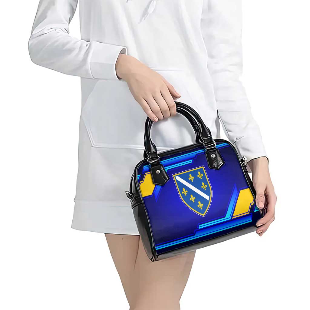 Bosnia and Herzegovina Coat of Arms Shoulder Handbag Blend of National Colors & Symbols