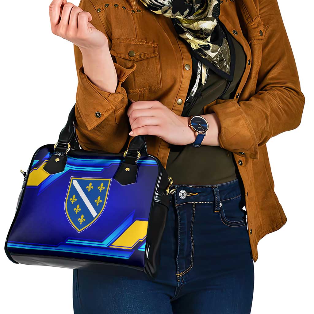 Bosnia and Herzegovina Coat of Arms Shoulder Handbag Blend of National Colors & Symbols