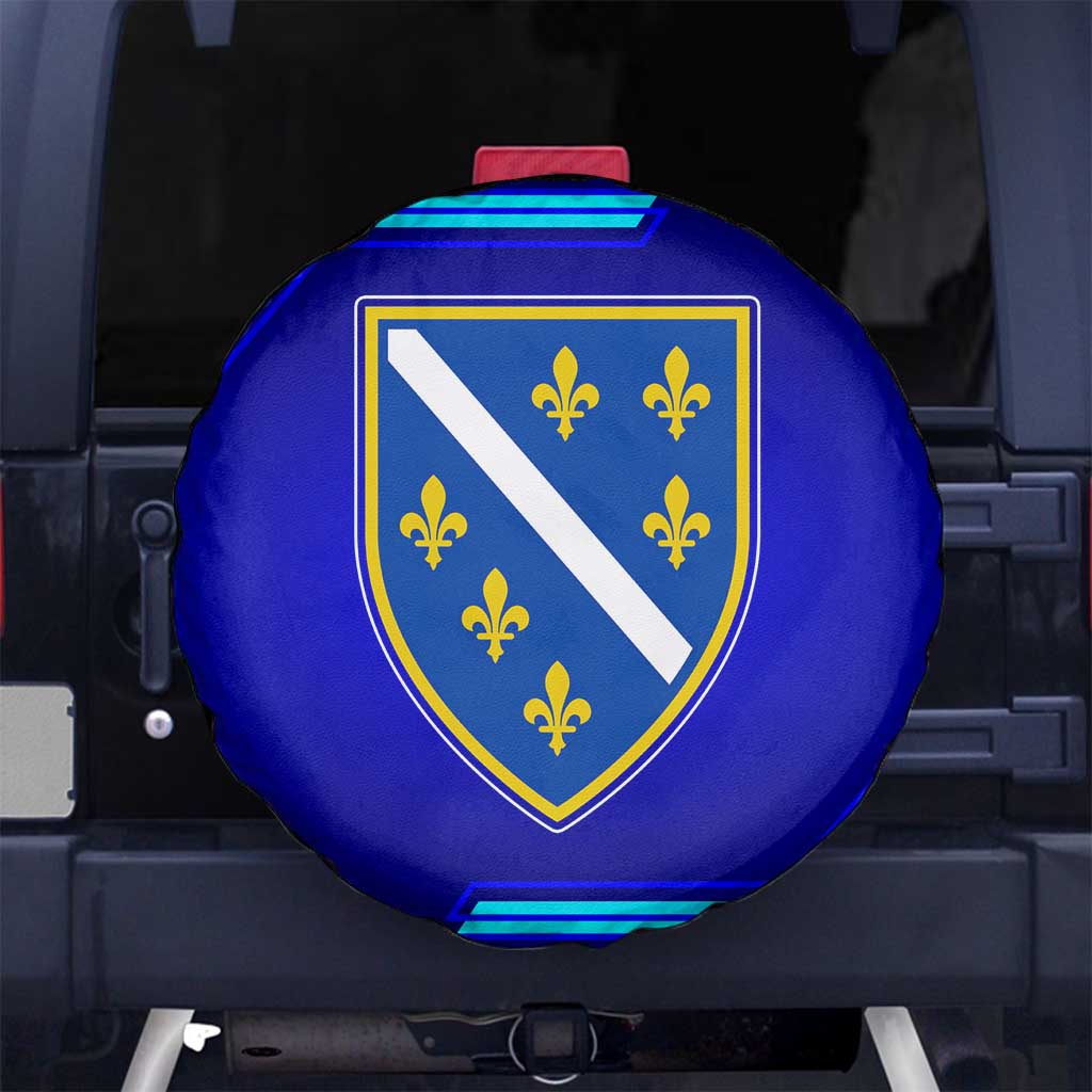 Bosnia and Herzegovina Coat of Arms Spare Tire Cover Blend of National Colors & Symbols