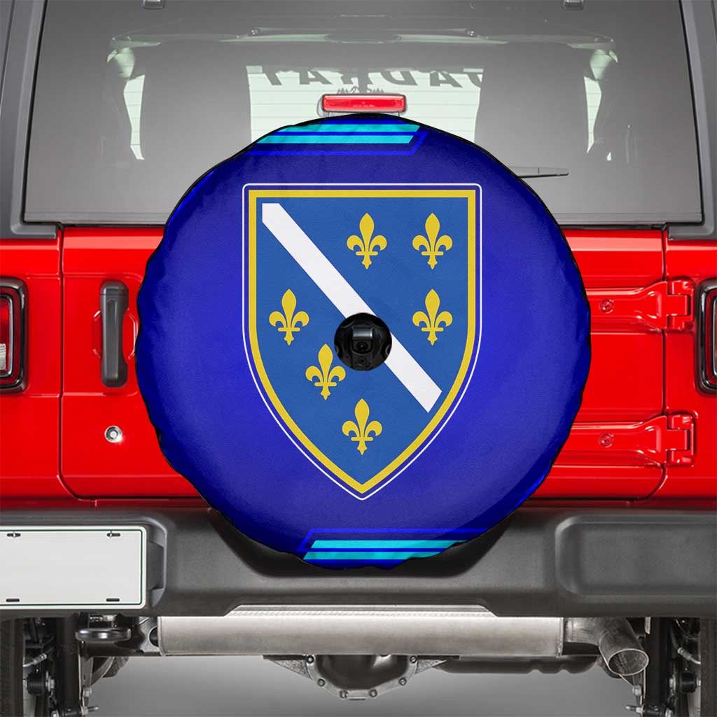 Bosnia and Herzegovina Coat of Arms Spare Tire Cover Blend of National Colors & Symbols