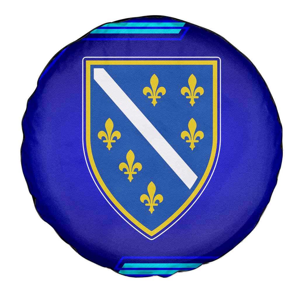 Bosnia and Herzegovina Coat of Arms Spare Tire Cover Blend of National Colors & Symbols