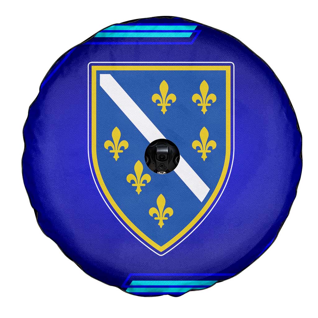 Bosnia and Herzegovina Coat of Arms Spare Tire Cover Blend of National Colors & Symbols