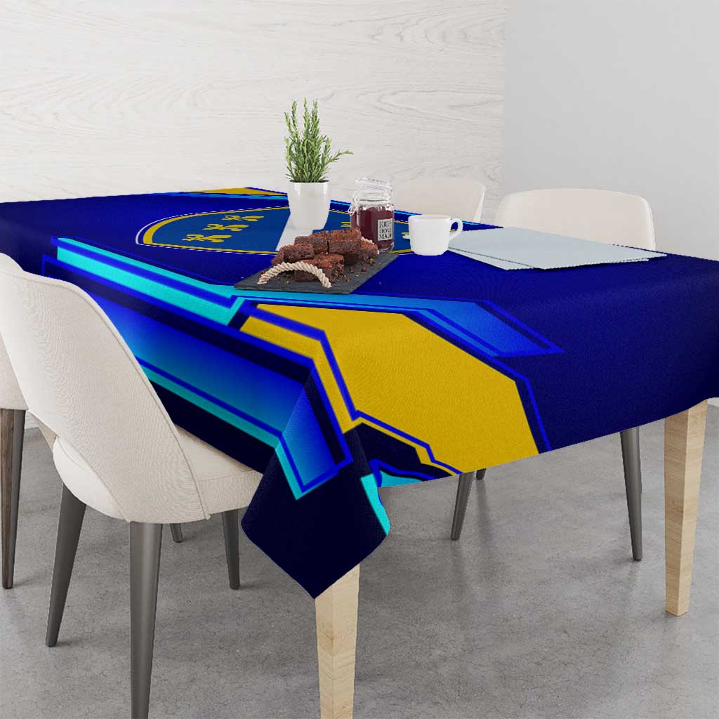 Bosnia and Herzegovina Coat of Arms Tablecloth Blend of National Colors & Symbols