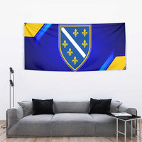 Bosnia and Herzegovina Coat of Arms Tapestry Blend of National Colors & Symbols