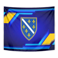 Bosnia and Herzegovina Coat of Arms Tapestry Blend of National Colors & Symbols