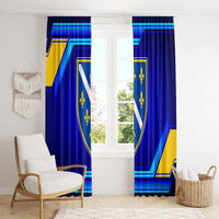 Bosnia and Herzegovina Coat of Arms Window Curtain Blend of National Colors & Symbols