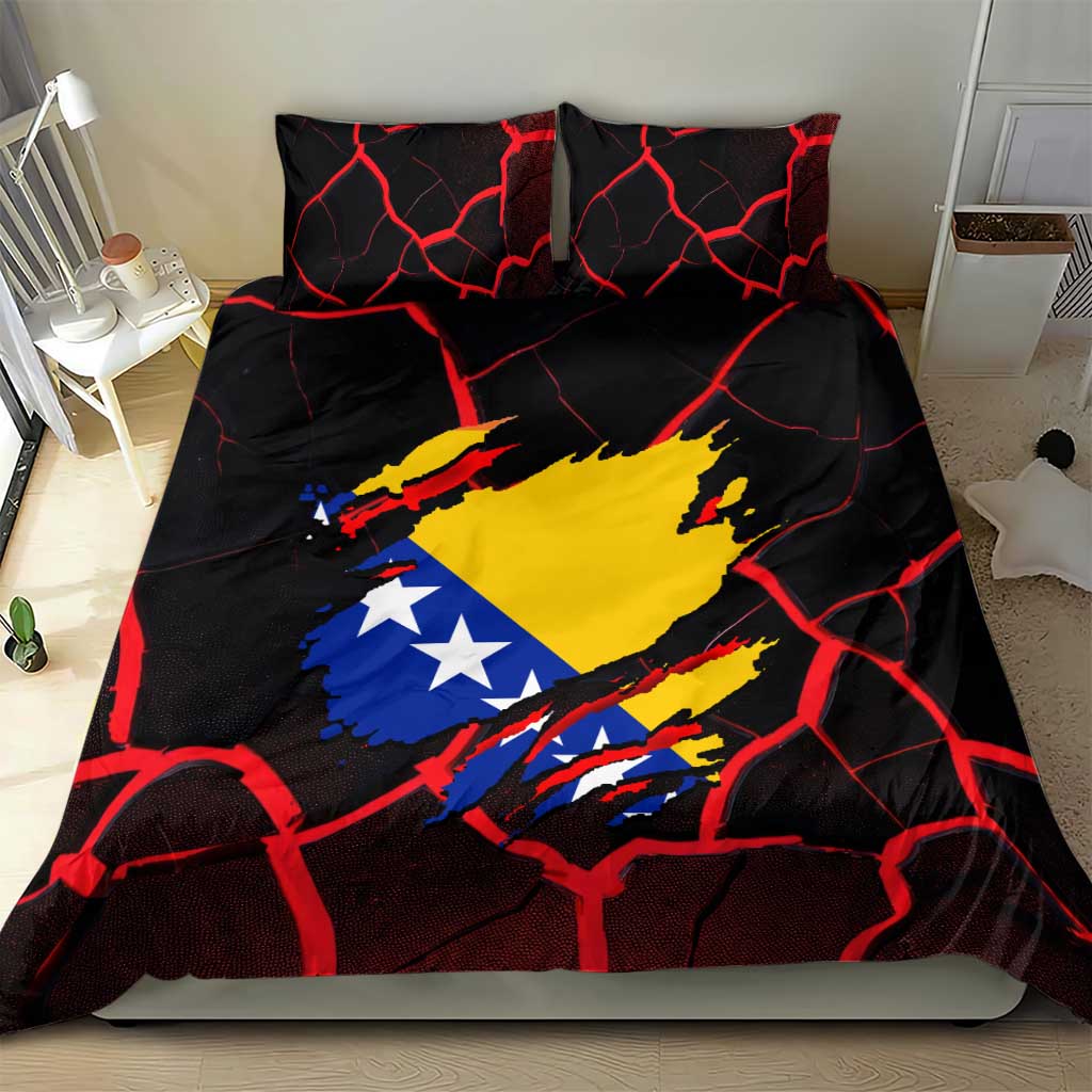 Bosnia and Herzegovina Flag Bedding Set with Dragon Shape - Fusion of National Pride & Sports Spirit