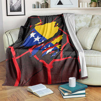 Bosnia and Herzegovina Flag Blanket with Dragon Shape - Fusion of National Pride & Sports Spirit