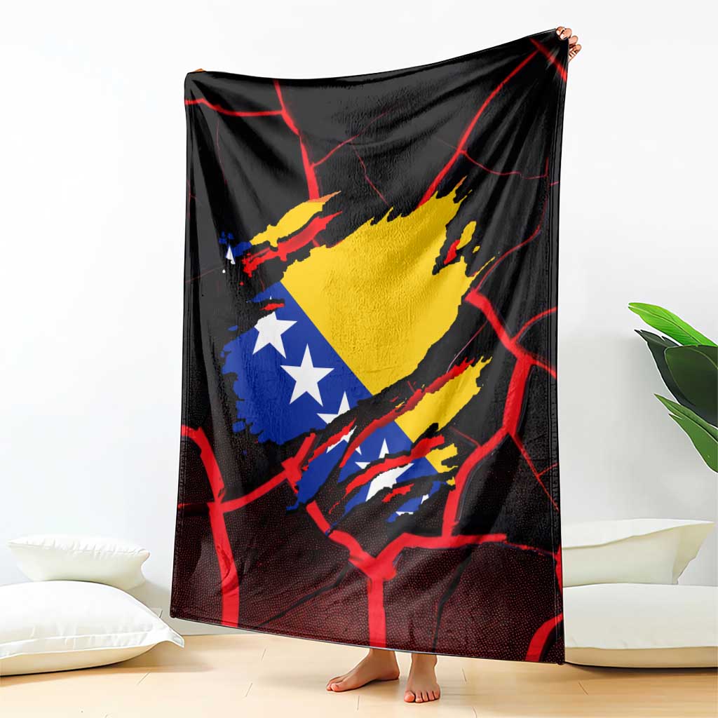 Bosnia and Herzegovina Flag Blanket with Dragon Shape - Fusion of National Pride & Sports Spirit