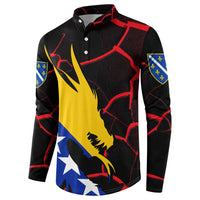 Bosnia and Herzegovina Flag Button Sweatshirt with Dragon Shape - Fusion of National Pride & Sports Spirit