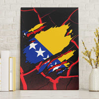 Bosnia and Herzegovina Flag Canvas Wall Art with Dragon Shape - Fusion of National Pride & Sports Spirit
