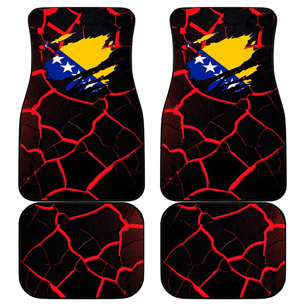 Bosnia and Herzegovina Flag Car Mats with Dragon Shape - Fusion of National Pride & Sports Spirit