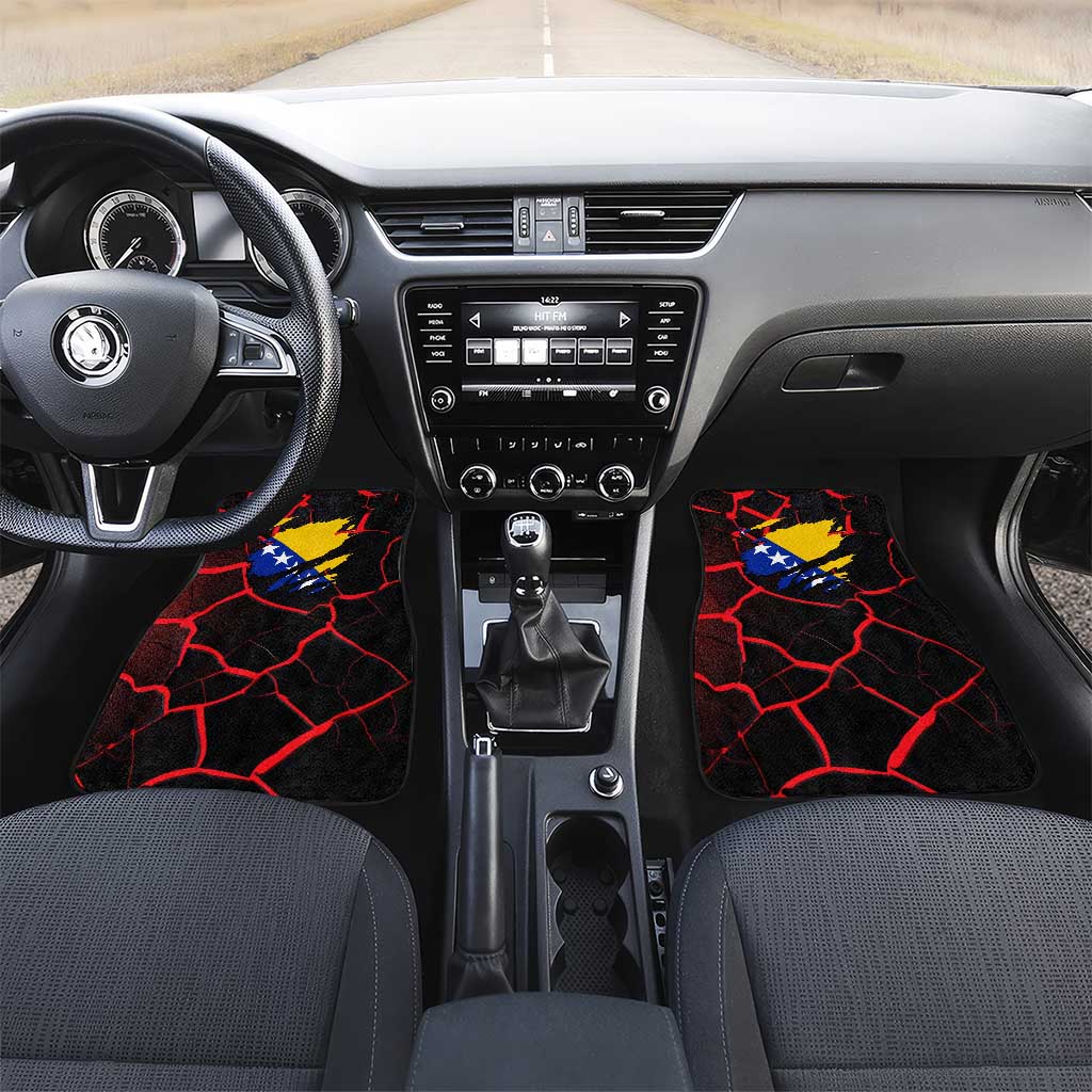 Bosnia and Herzegovina Flag Car Mats with Dragon Shape - Fusion of National Pride & Sports Spirit