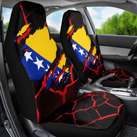 Bosnia and Herzegovina Flag Car Seat Cover with Dragon Shape - Fusion of National Pride & Sports Spirit
