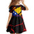 Bosnia and Herzegovina Flag Family Matching Off Shoulder Maxi Dress and Hawaiian Shirt with Dragon Shape - Fusion of National Pride & Sports Spirit