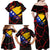 Bosnia and Herzegovina Flag Family Matching Off Shoulder Maxi Dress and Hawaiian Shirt with Dragon Shape - Fusion of National Pride & Sports Spirit