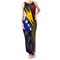 Bosnia and Herzegovina Flag Family Matching Tank Maxi Dress and Hawaiian Shirt with Dragon Shape - Fusion of National Pride & Sports Spirit