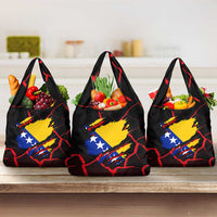 Bosnia and Herzegovina Flag Grocery Bag with Dragon Shape - Fusion of National Pride & Sports Spirit