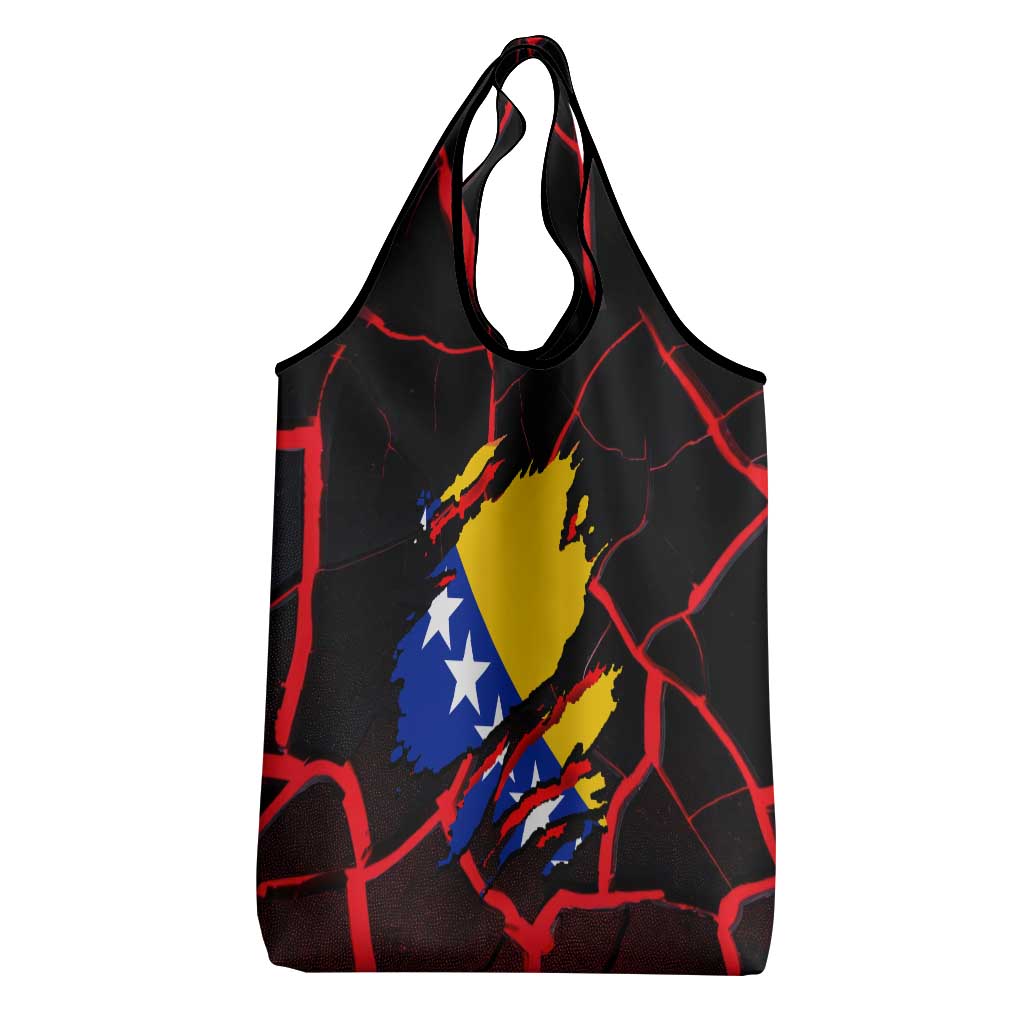 Bosnia and Herzegovina Flag Grocery Bag with Dragon Shape - Fusion of National Pride & Sports Spirit