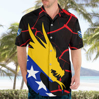 Bosnia and Herzegovina Flag Hawaiian Shirt with Dragon Shape - Fusion of National Pride & Sports Spirit