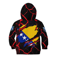 Bosnia and Herzegovina Flag Kid Hoodie with Dragon Shape - Fusion of National Pride & Sports Spirit