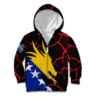 Bosnia and Herzegovina Flag Kid Hoodie with Dragon Shape - Fusion of National Pride & Sports Spirit