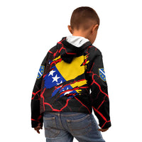 Bosnia and Herzegovina Flag Kid Hoodie with Dragon Shape - Fusion of National Pride & Sports Spirit