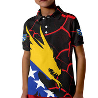 Bosnia and Herzegovina Flag Kid Polo Shirt with Dragon Shape - Fusion of National Pride & Sports Spirit