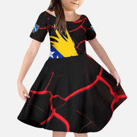 Bosnia and Herzegovina Flag Kid Short Sleeve Dress with Dragon Shape - Fusion of National Pride & Sports Spirit