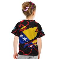Bosnia and Herzegovina Flag Kid T Shirt with Dragon Shape - Fusion of National Pride & Sports Spirit