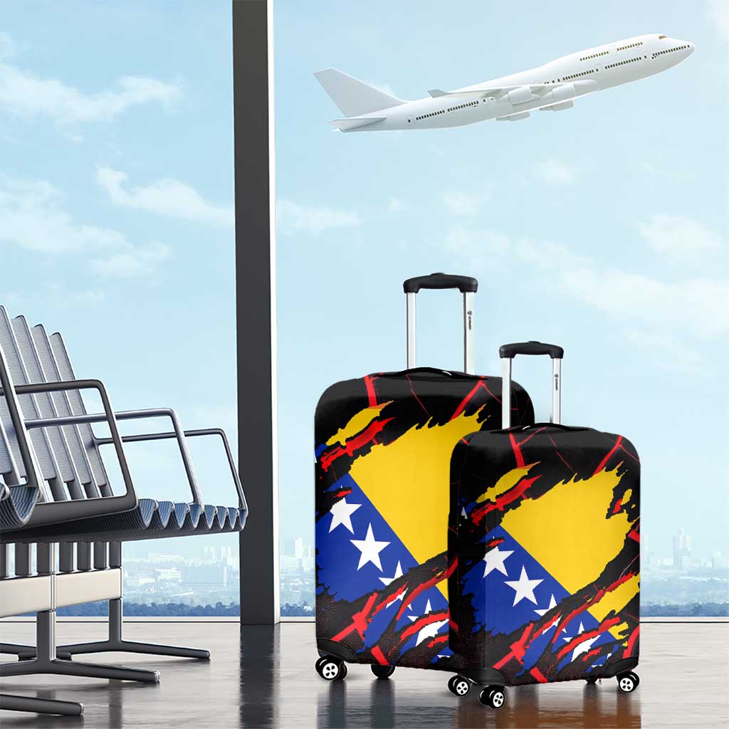 Bosnia and Herzegovina Flag Luggage Cover with Dragon Shape - Fusion of National Pride & Sports Spirit