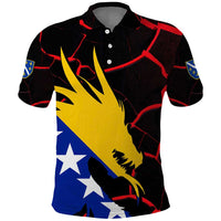 Bosnia and Herzegovina Flag Polo Shirt with Dragon Shape - Fusion of National Pride & Sports Spirit