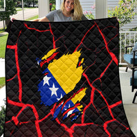 Bosnia and Herzegovina Flag Quilt with Dragon Shape - Fusion of National Pride & Sports Spirit